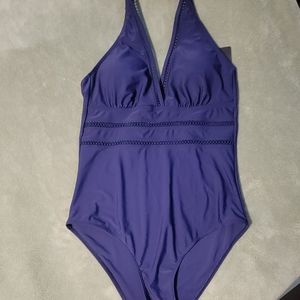 NEW!! TEMPT ME SEXY BLUE ONE PIECE BATHING SUIT SIZE L